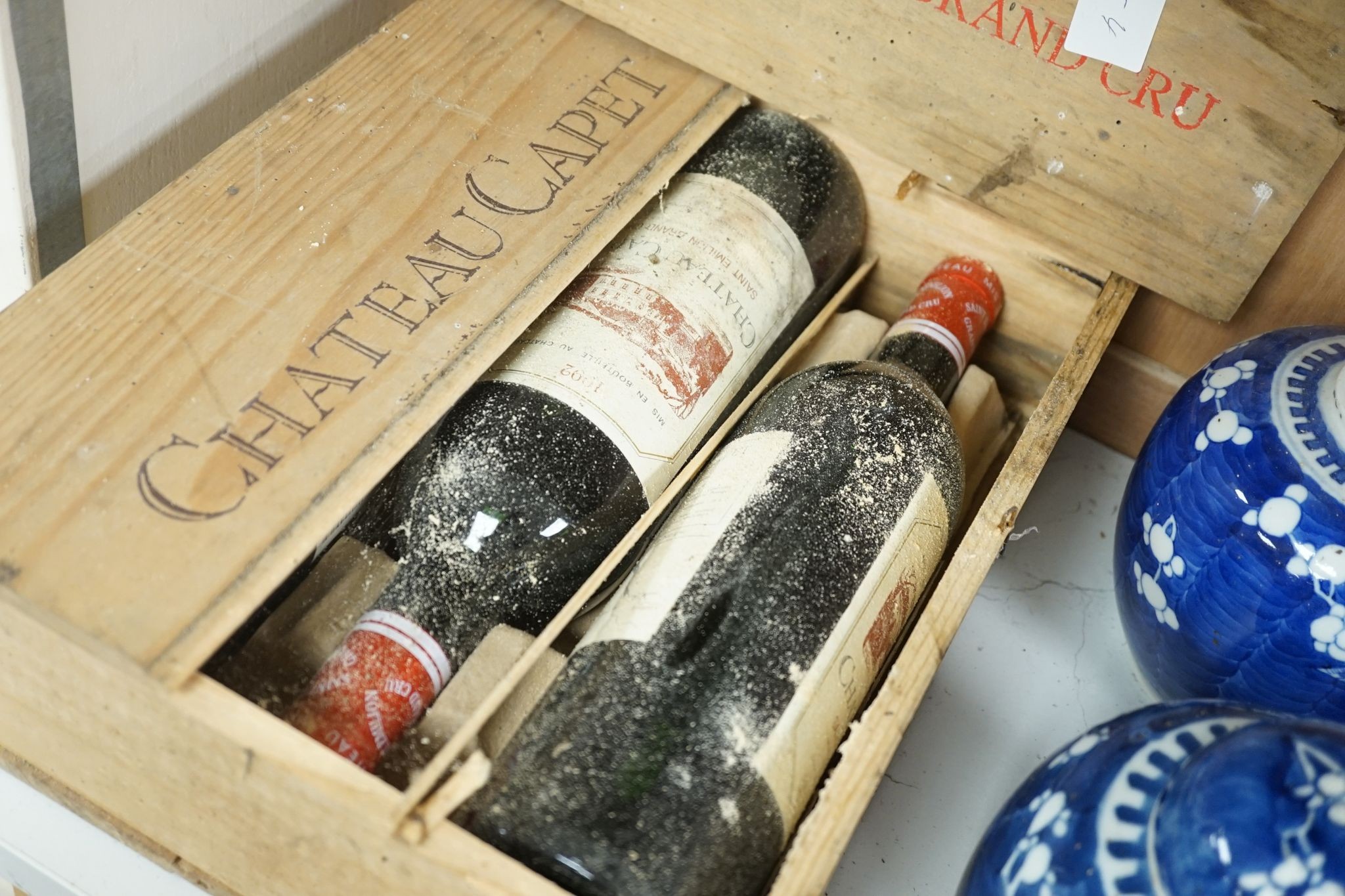 A case of three bottles of Chateau Capet St. Emilion, 1992, O.W.C.